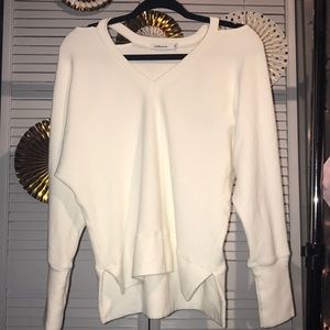 REDhaute cold shoulder knit sweater